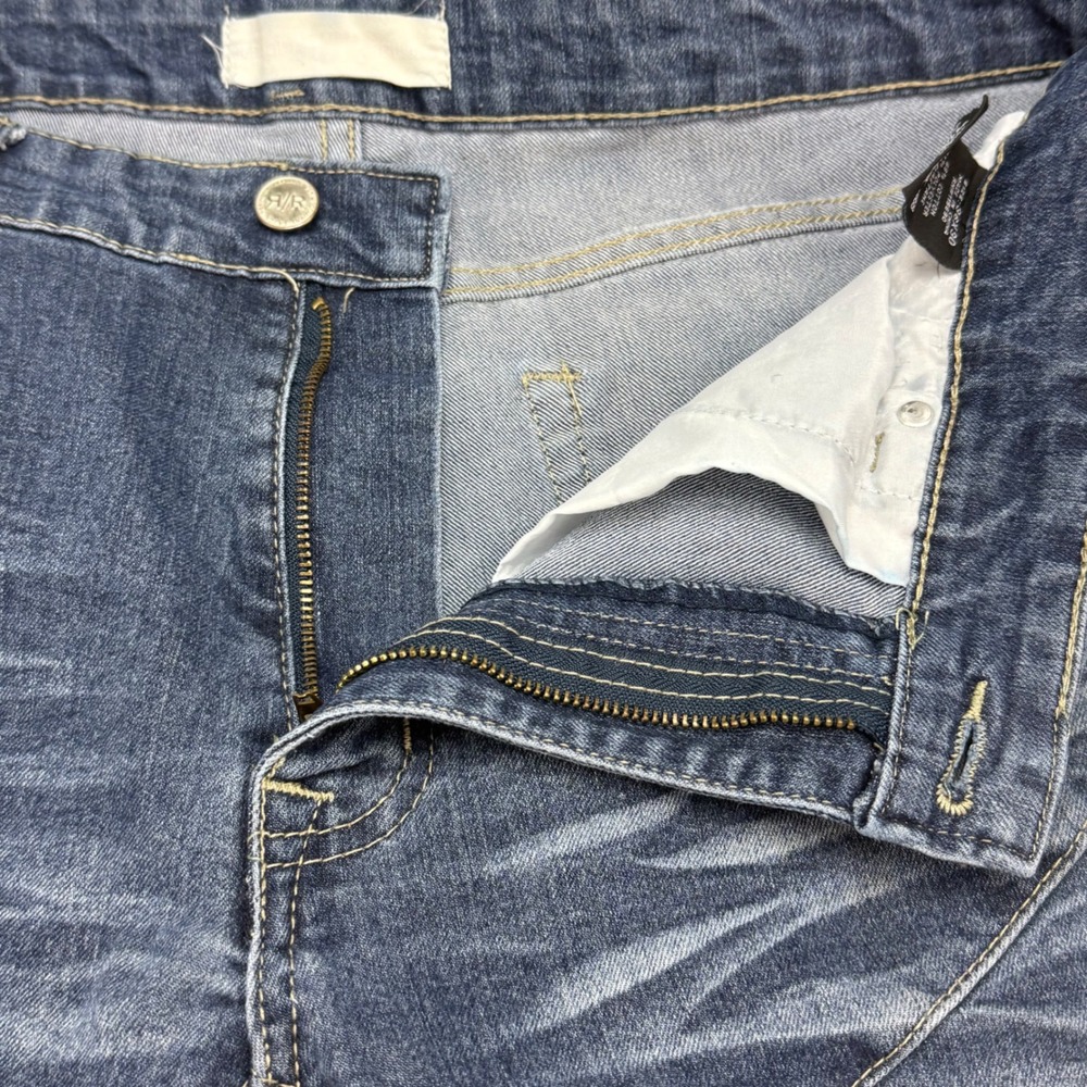 Refinery Republic Men's Blue Moto Jeans 36x30‎ Distressed Panels Denim Pants - Picture 8 of 16